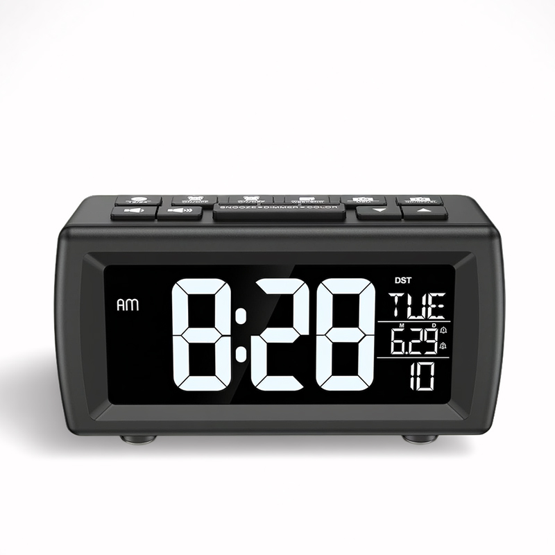 Led Desk Clock - Rádio fm despertador retro relógio de