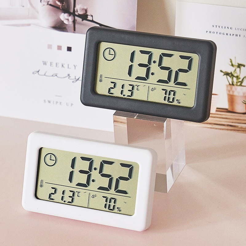 Led Desk Clock - Mini Relógio Digital Eletrônico com Termômetro