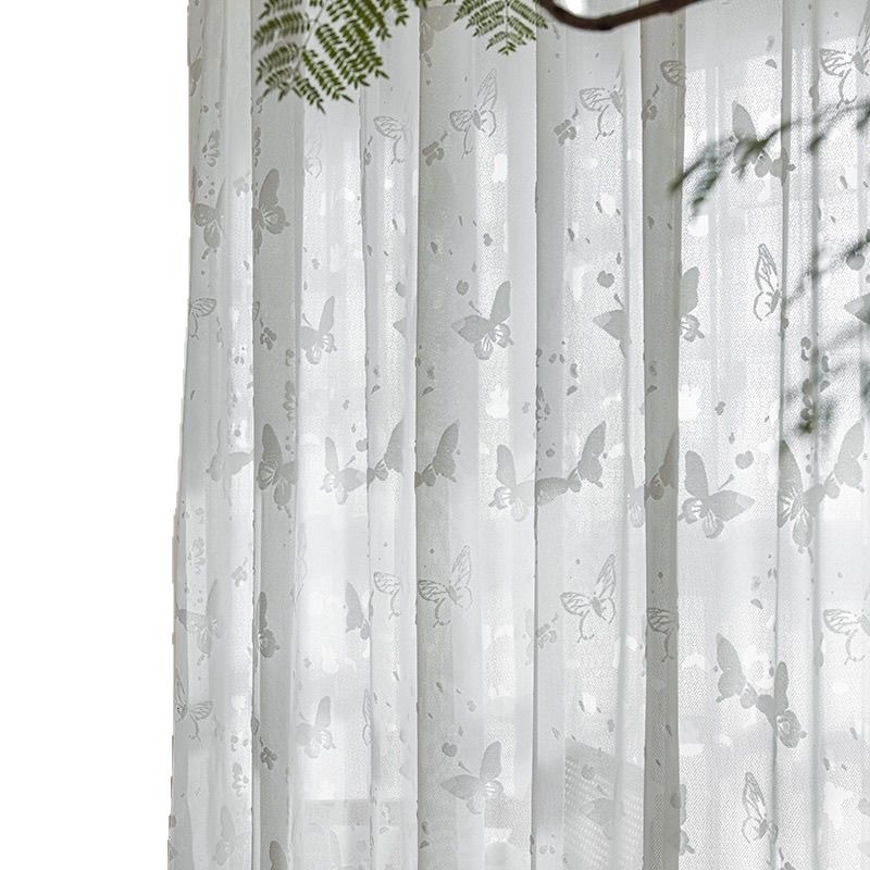 Home Office Buy - Cortinas de Gaze Branca Luxuosas com