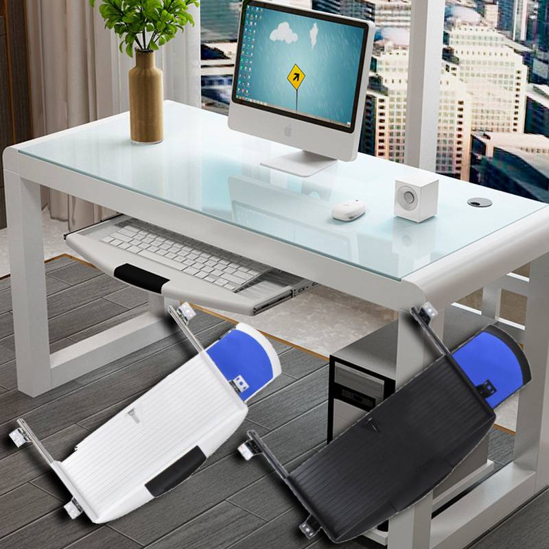 Keyboard Tray Under Desk - Deslizar gaveta do computador organizadores de