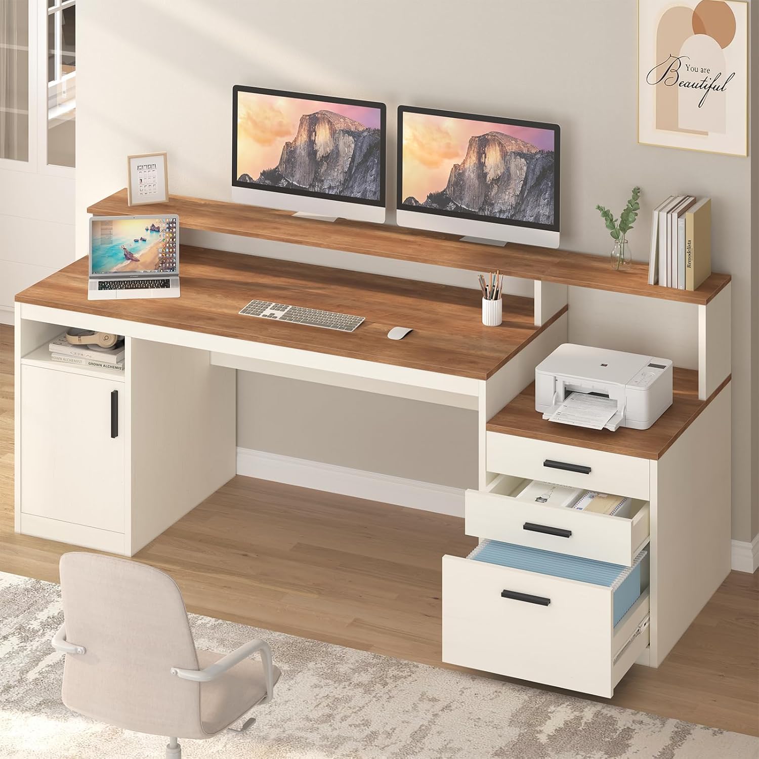 Home Office 365 - Mesa de Computador de 65 Polegadas