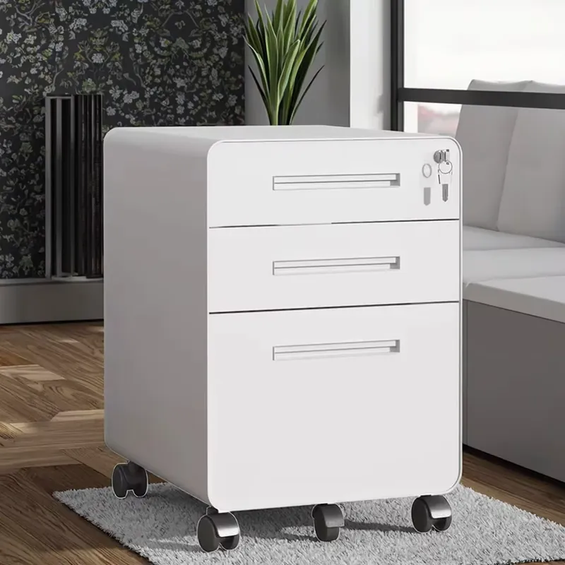 Drawer Pedestal Cabinet - Armário Móvel com 3 Gavetas e
