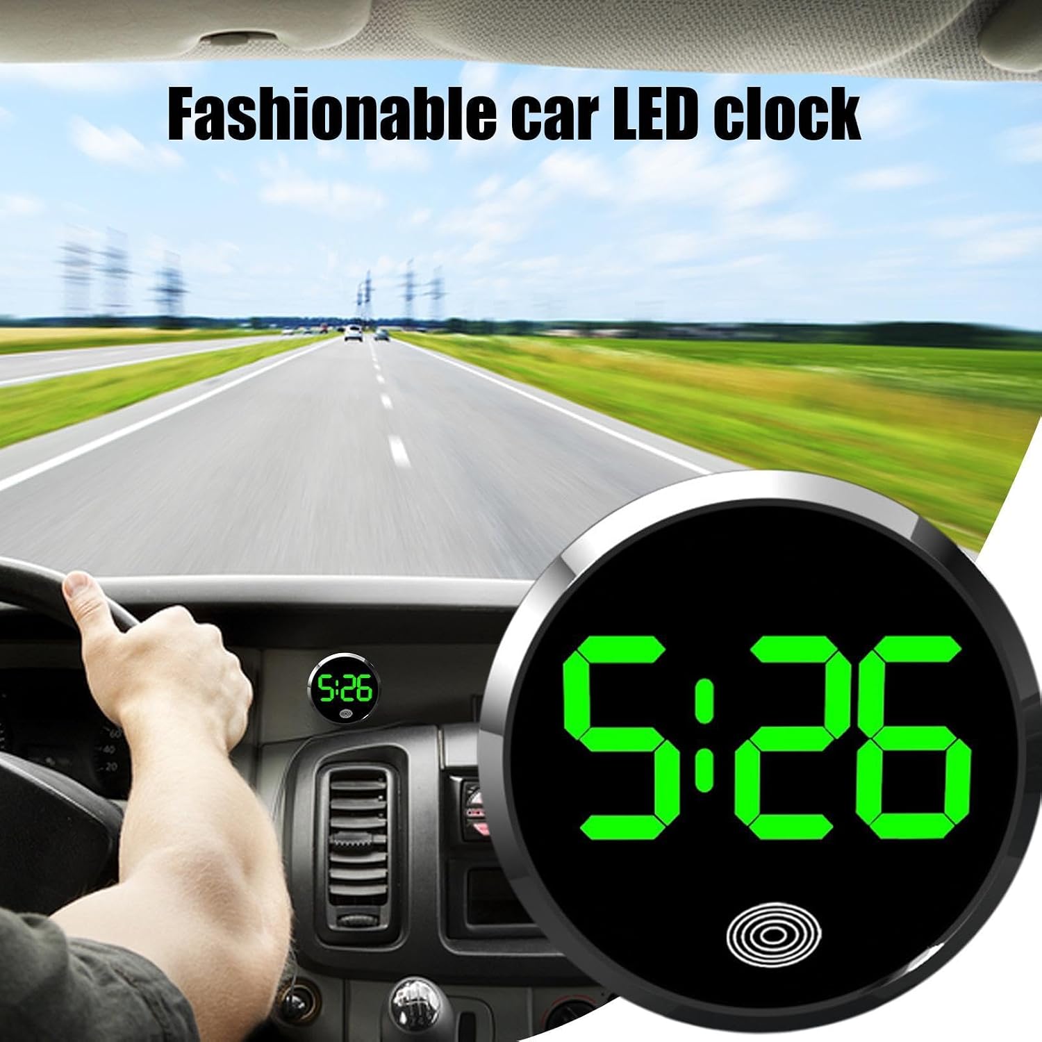 Led Desk Clock - Relógio Digital Universal para Painel de