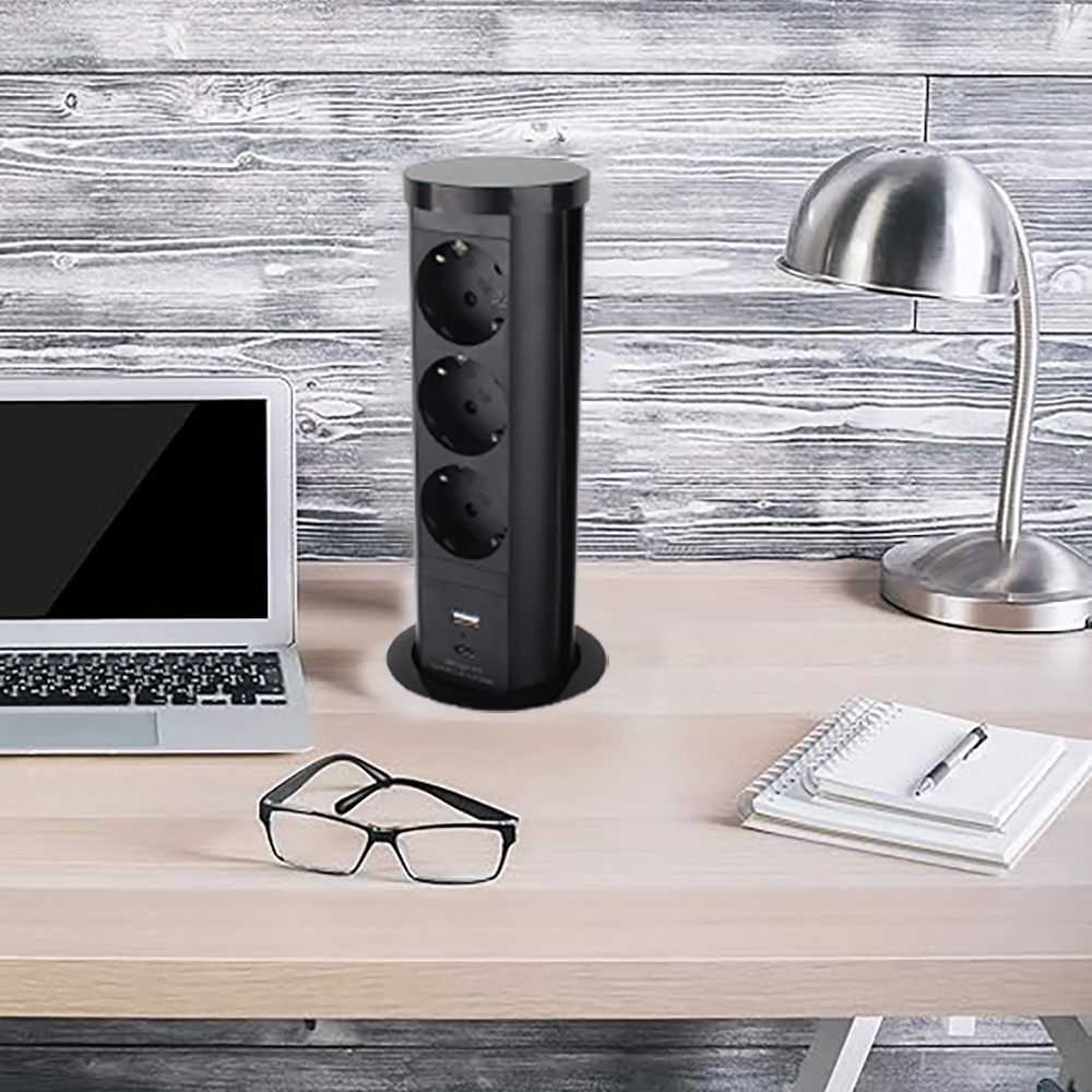 Home Office 365 - Tomada elétrica pop-up de elevação automática,