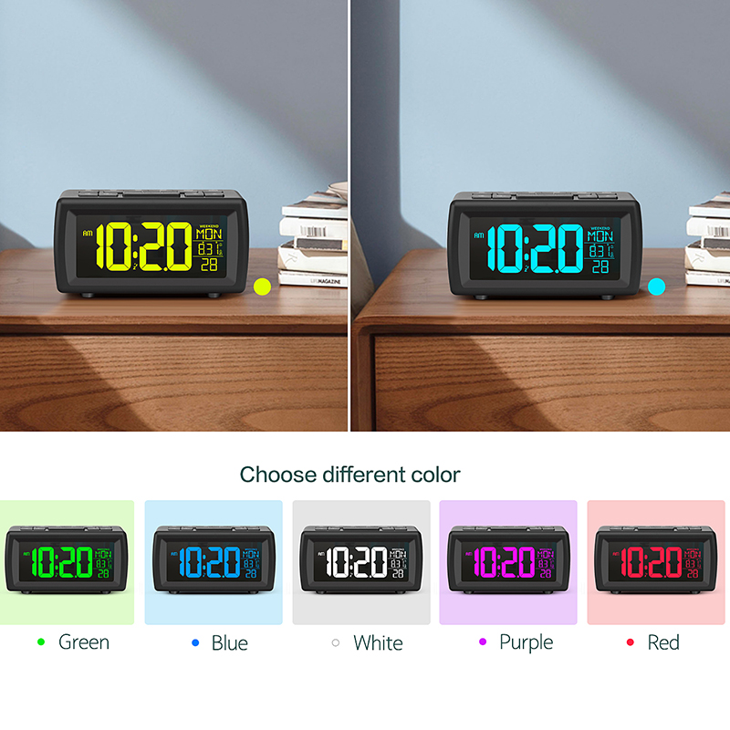 Rádio fm despertador retro rel - Led Desk Clock avaliação e preço