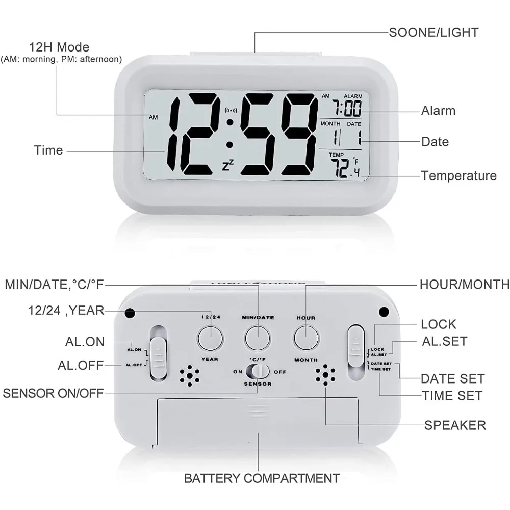 Led eletrônico digital despert - Led Desk Clock avaliação e preço