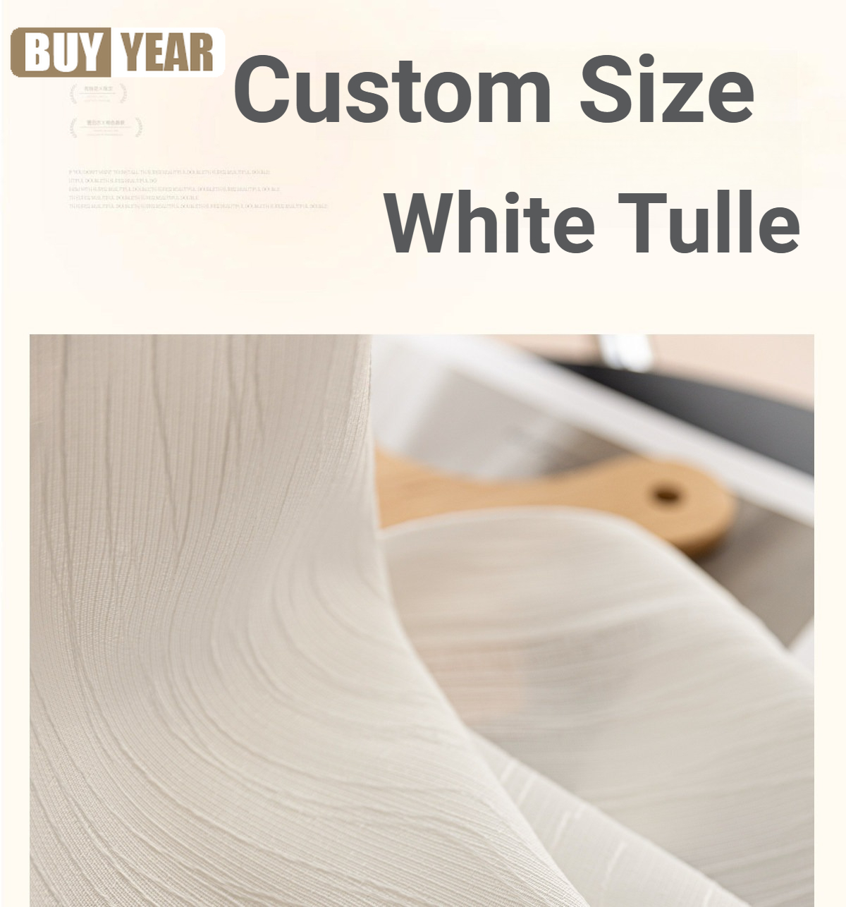 Cortinas de Tule Brancas Luxuo - Home Office Buy avaliação e preço