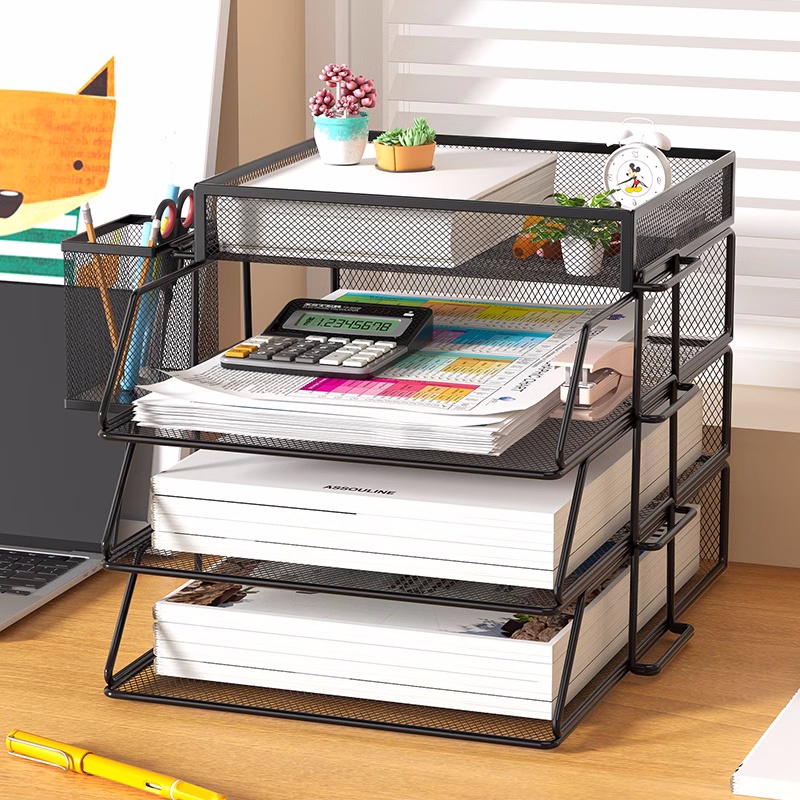 Escritório a4 organizador de m - Letter Tray Desk avaliação e preço