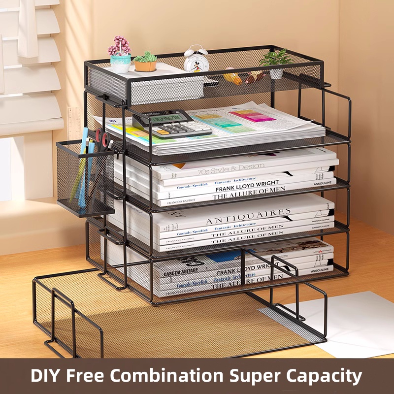 Escritório a4 organizador de m - Letter Tray Desk avaliação e preço
