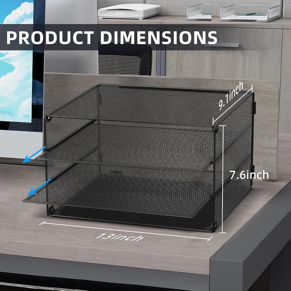 Organizador de Mesa em Malha d - Letter Tray Desk avaliação e preço