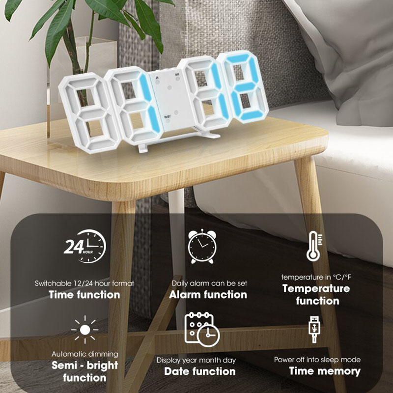Despertador digital 3D de pare - Led Desk Clock avaliação e preço