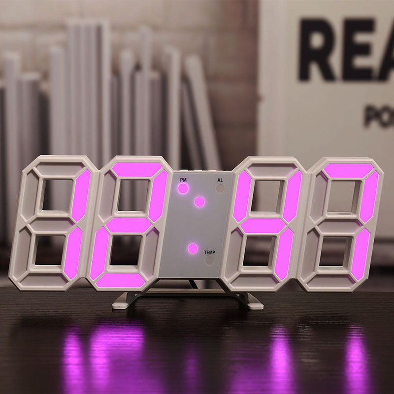 Despertador digital 3D de pare - Led Desk Clock avaliação e preço