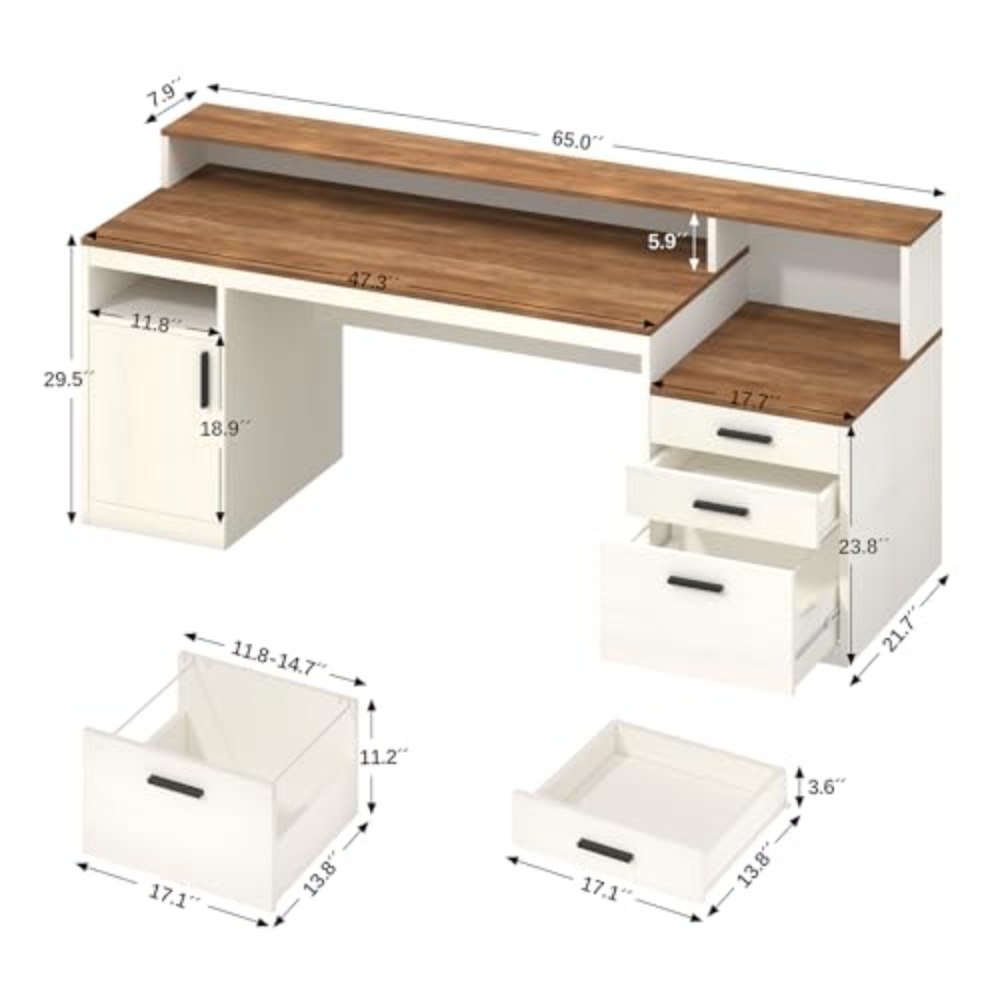Mesa de Computador de 65 Poleg - Home Office 365 avaliação e preço