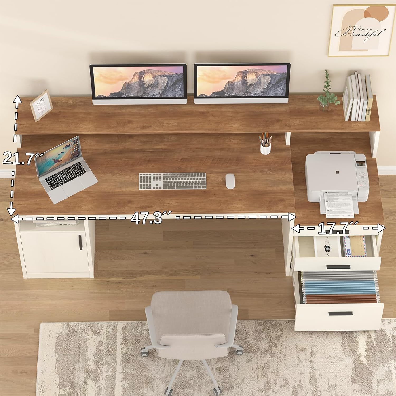 Mesa de Computador de 65 Poleg - Home Office 365 avaliação e preço