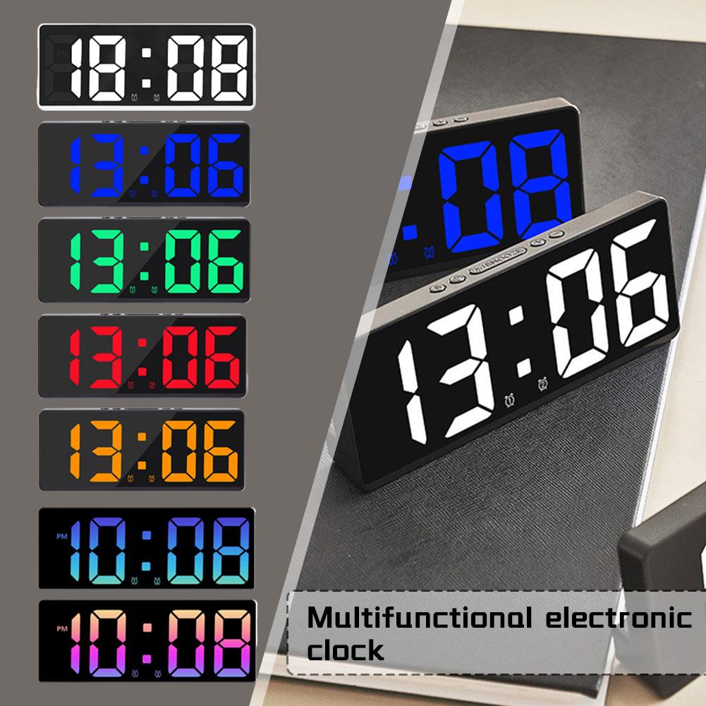 Despertador Digital LED com Co - Led Desk Clock avaliação e preço