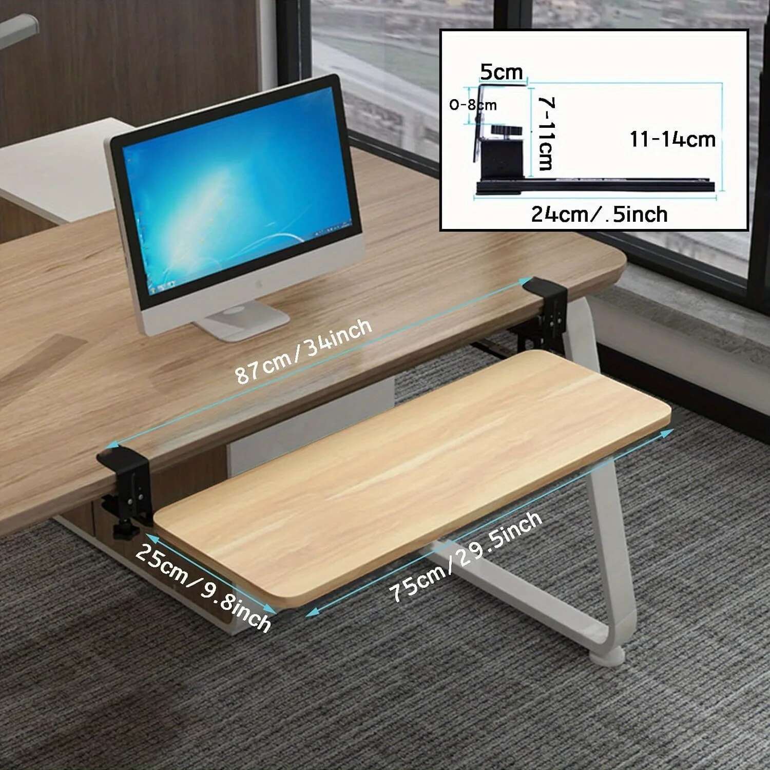 Bandeja ergonômica deslizante  - Keyboard Tray Under Desk avaliação e preço
