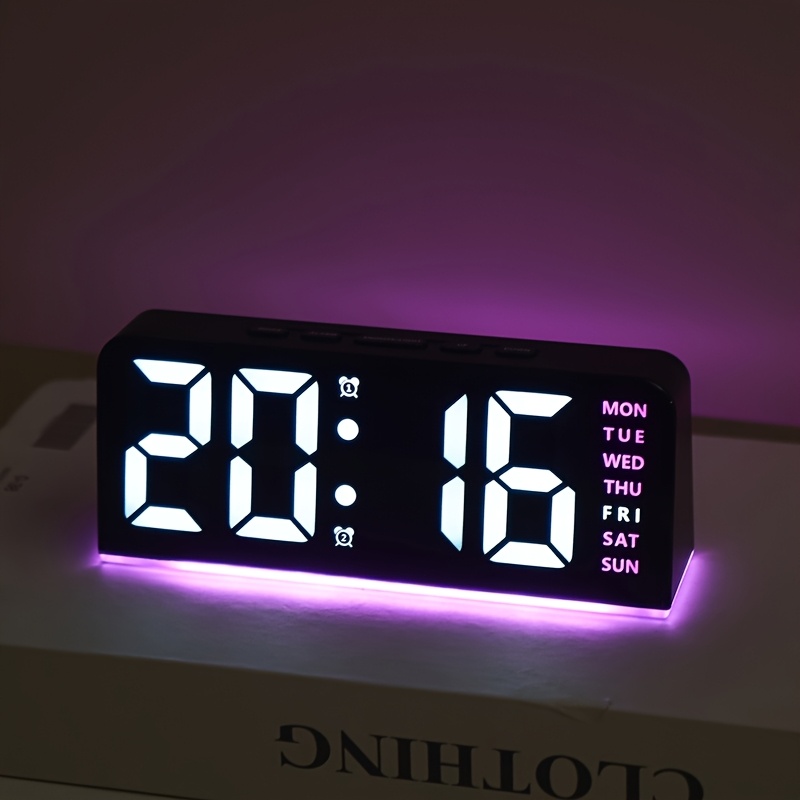 1 pçs digital led despertador  - Led Desk Clock avaliação e preço