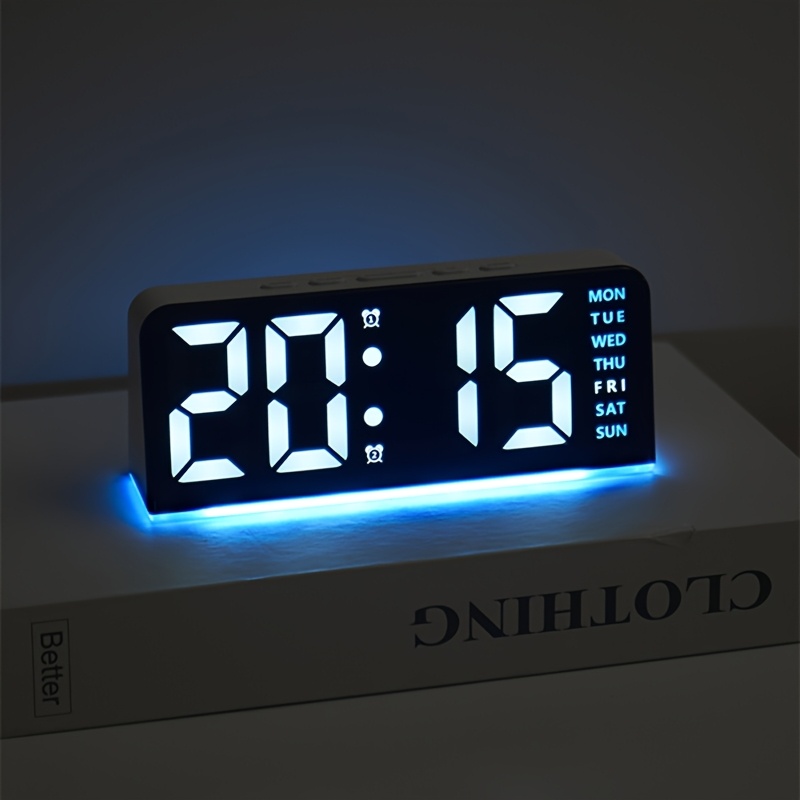 1 pçs digital led despertador  - Led Desk Clock avaliação e preço